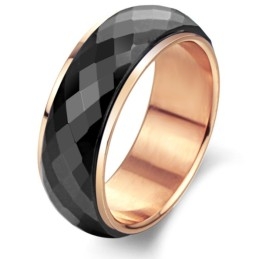 Bague En Céramique Tungstène Noir De Haute Qualité