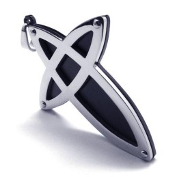 Pendentif Croix En Titane De Style Nouveau - Chaîne Gratuite