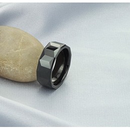 Bague En Céramique Tungstène Noir À Grande Variété