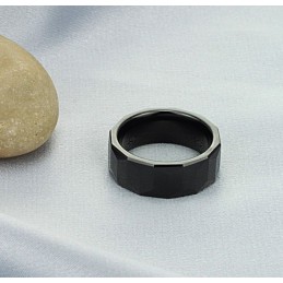 Bague En Céramique Tungstène Noir À Grande Variété