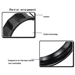 Bague En Céramique Tungstène Noir À Grande Variété