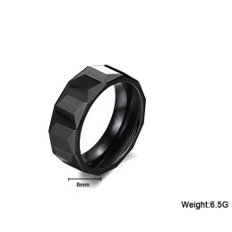 Bague En Céramique Tungstène Noir À Grande Variété