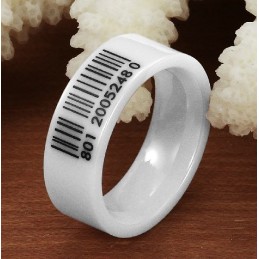 La Reine De La Bague En Céramique Tungstène À Code-Barres Blanc De Qualité