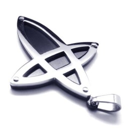 Pendentif Croix En Titane De Style Nouveau - Chaîne Gratuite