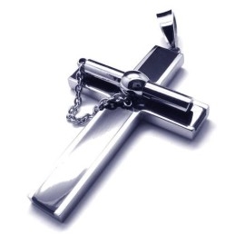 Pendentif Croix En Titane Extractible De Nouveau Style - Chaîne Gratuite