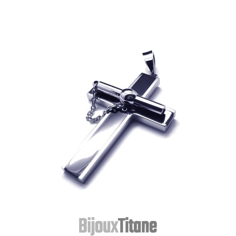 Pendentif Croix En Titane Extractible De Nouveau Style - Chaîne Gratuite Pendentif Croix En Titane Extractible De Nouveau Style - Chaîne Gratuite