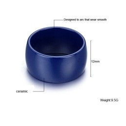 Bague En Céramique Tungstène Bleu De Haute Qualité
