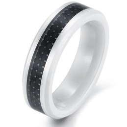 Bague En Céramique Tungstène Et Fibre De Carbone Noire De Qualité Fiable