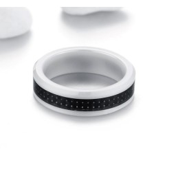 Bague En Céramique Tungstène Et Fibre De Carbone Noire De Qualité Fiable