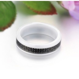 Bague En Céramique Tungstène Et Fibre De Carbone Noire De Qualité Fiable