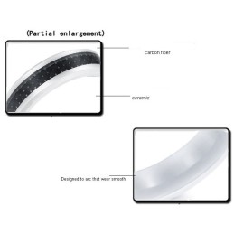 Bague En Céramique Tungstène Et Fibre De Carbone Noire De Qualité Fiable