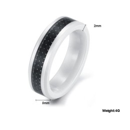 Bague En Céramique Tungstène Et Fibre De Carbone Noire De Qualité Fiable