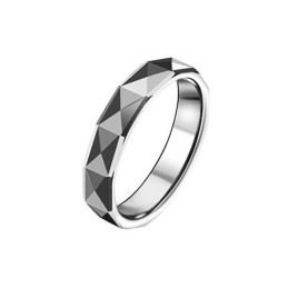 Bague En Tungstène Et Céramique Pour Les Amoureux, Performance Fiable