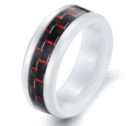 Bague En Céramique Tungstène Et Fibre De Carbone De Qualité Fiable