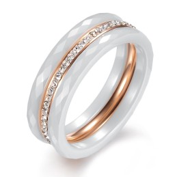 Bague En Céramique De Tungstène Tricyclique De Qualité Stable