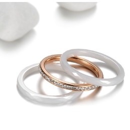 Bague En Céramique De Tungstène Tricyclique De Qualité Stable