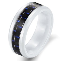 Bague En Céramique Tungstène Et Fibre De Carbone À Grande Variété