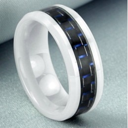 Bague En Céramique Tungstène Et Fibre De Carbone À Grande Variété