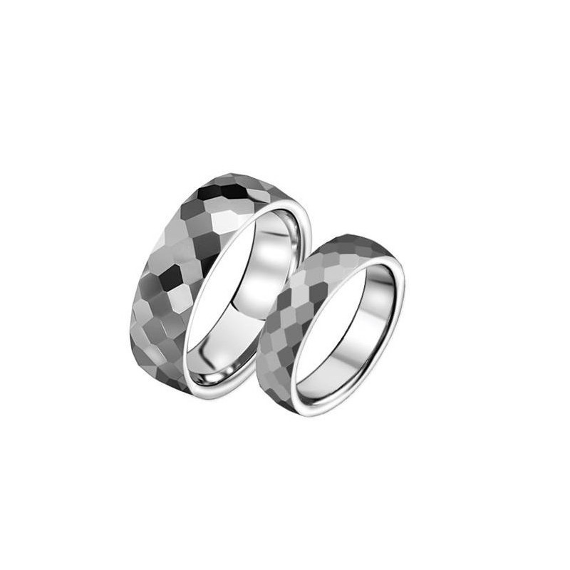 Bague En Tungstène Et Céramique De Haute Qualité Pour Amoureux, Motif Filet De Football Bague En Tungstène Et Céramique De Haute Qualité Pour Amoureux, Motif Filet De Football