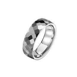 Bague En Tungstène Et Céramique De Haute Qualité Pour Amoureux, Motif Filet De Football