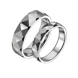 Bague D'Angle En Tungstène Et Céramique De Renommée Mondiale Pour Les Amoureux