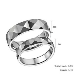 Bague D'Angle En Tungstène Et Céramique De Renommée Mondiale Pour Les Amoureux