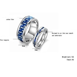 Bague En Céramique Tungstène De Haute Qualité Pour Les Amoureux