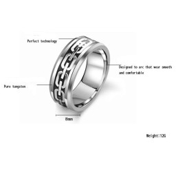 Bague En Céramique Tungstène Pour Homme, Grande Variété