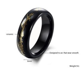 Bague En Céramique Tungstène Noire, Qualité Et Quantité Garanties