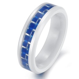 Pour Avoir Une Longue Histoire Bague En Céramique Tungstène Bleu