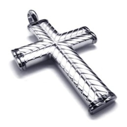 Pendentif En Titane Pour Homme Avec Motif Croix Et Chaîne Gratuite