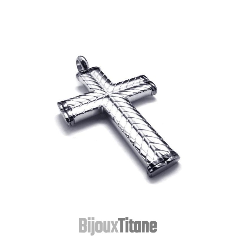 Pendentif En Titane Pour Homme Avec Motif Croix Et Chaîne Gratuite Pendentif En Titane Pour Homme Avec Motif Croix Et Chaîne Gratuite