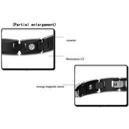 Bracelet En Céramique Tungstène Noir De Haute Qualité Pour Amoureux Avec Strass