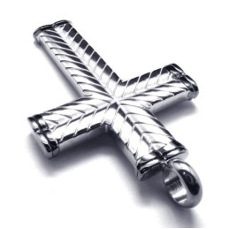 Pendentif En Titane Pour Homme Avec Motif Croix Et Chaîne Gratuite