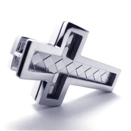 Pendentif Croix En Titane Tendance Pour Homme - Chaîne Gratuite