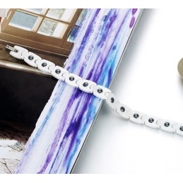 Bracelet En Céramique Tungstène Blanc Avec Strass, Qualité Et Quantité Garanties