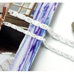 Bracelet En Céramique Tungstène Blanc De Haute Qualité Pour Amoureux Avec Strass