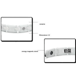 Bracelet En Céramique Tungstène Blanc De Haute Qualité Pour Amoureux Avec Strass