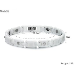 Bracelet En Céramique Tungstène Blanc De Haute Qualité Pour Amoureux Avec Strass