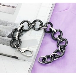 Bracelet En Céramique Tungstène Noir De Qualité Supérieure