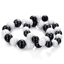 Bracelet En Céramique Tungstène Noir Et Blanc De Haute Qualité Pour Les Amoureux