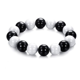 Bracelet En Céramique Tungstène Noir Et Blanc De Haute Qualité Pour Les Amoureux