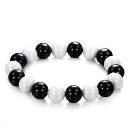 Bracelet En Céramique Tungstène Noir Et Blanc De Haute Qualité Pour Les Amoureux