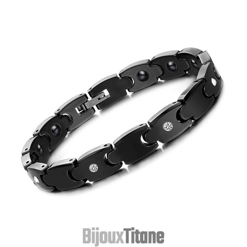 Bracelet En Céramique Tungstène Noir De Haute Qualité Avec Strass Bracelet En Céramique Tungstène Noir De Haute Qualité Avec Strass
