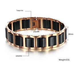 Bracelet En Céramique Tungstène Pour Homme, Durable Et Résistant