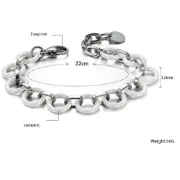 Le Bracelet En Céramique Tungstène Blanc Pour Femme De Qualité