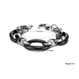 Bracelet En Céramique Tungstène Ellipse Pour Femme, Grande Variété