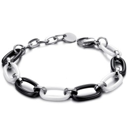 Bracelet En Céramique Tungstène Noir Et Blanc De Haute Qualité Pour Femme