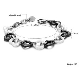 Bracelet En Céramique Tungstène Sweetheart Complet Avec Spécifications