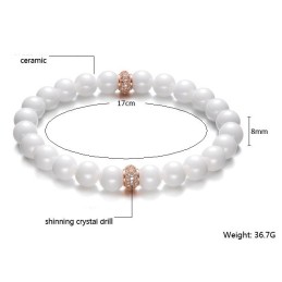 Bracelet En Céramique Tungstène Facile À Utiliser Avec Perles